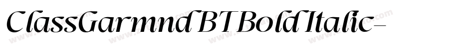 ClassGarmnd BT Bold Italic字体转换